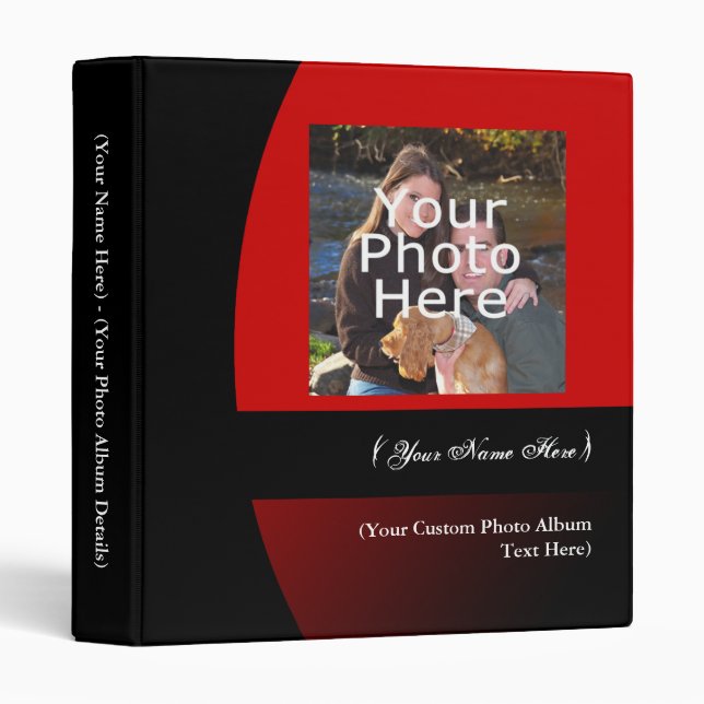 Classeur personnalisé d'album photos (Devant/Côté)