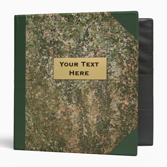 Classeur personnalisé de 1,5 pouce Green Stone (Devant/Intérieur)