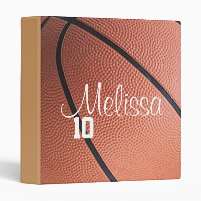 Classeur personnalisé de basket-ball (Devant/Côté)