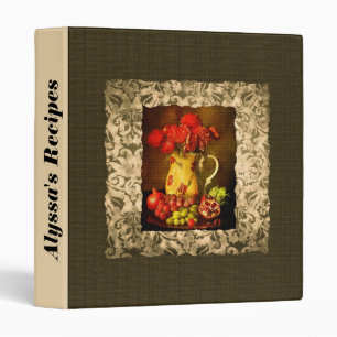 Classeur personnalisé de fruits et de fleurs antiq