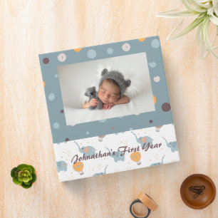 Classeur personnalisé de la première année du bébé