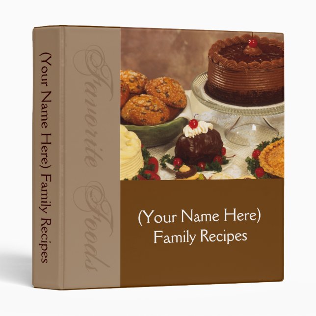 Classeur personnalisé de recette (Devant/Côté)