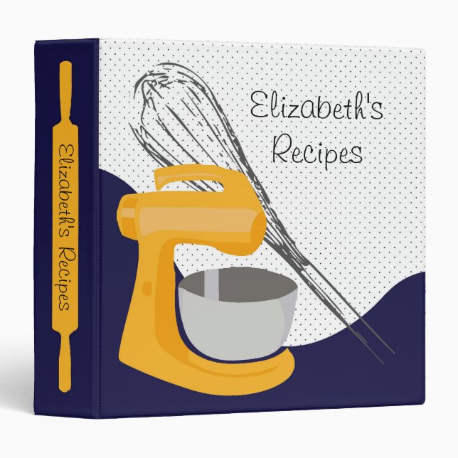 Classeur personnalisé de recette (Devant/Côté)