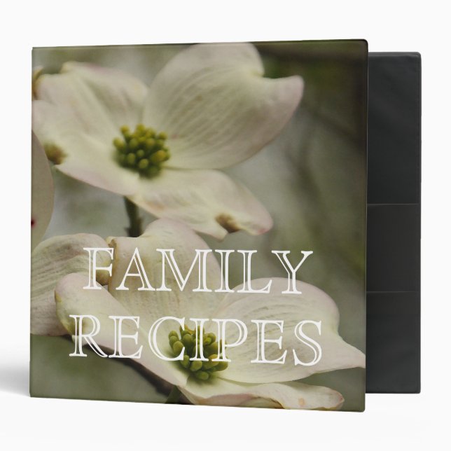 Classeur personnalisé de recettes de famille (Devant/intérieur)