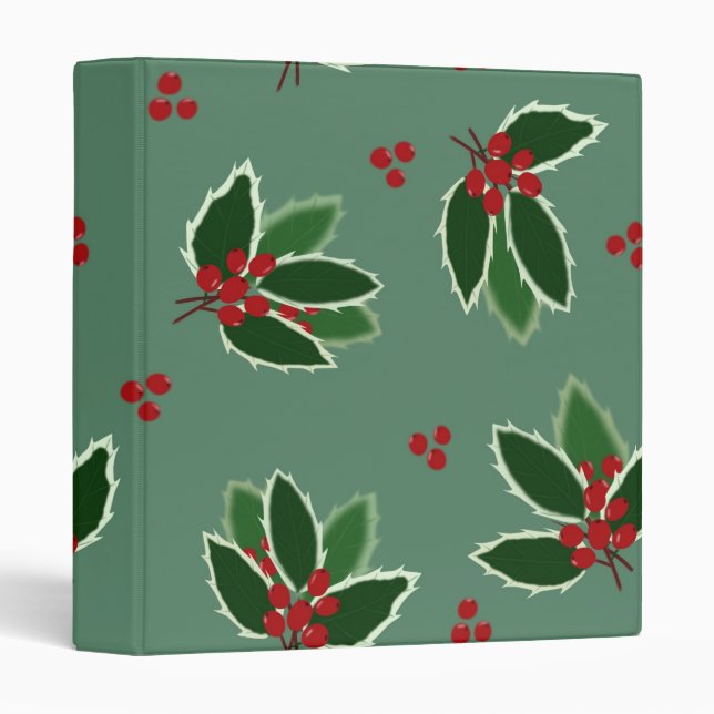 Classeur Personnalisé Elegant Chic Luxe Design Floral (Devant/Côté)