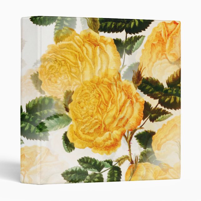 Classeur Personnalisé Élégant Chic Luxe Faux 3 Ring Bind (Devant/Côté)
