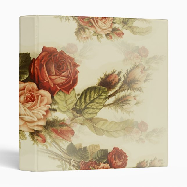 Classeur Personnalisé Élégant Chic Luxe Faux 3 Ring Bind (Devant/Côté)