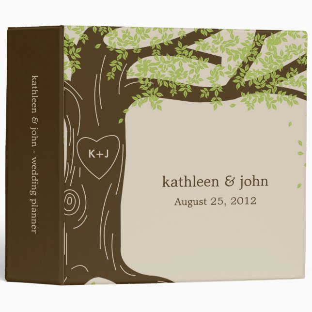 Classeur personnalisé en chêne (Devant/Côté)