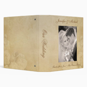 Classeur Personnalisé épousant l'album - roses antiques