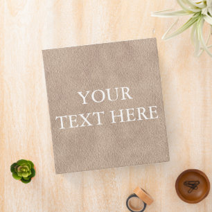 Classeur Personnalisé Faux cuir Regardez votre propre texte