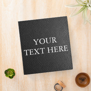 Classeur Personnalisé Faux cuir Regardez votre propre texte