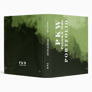 Classeur personnalisé foncé vert