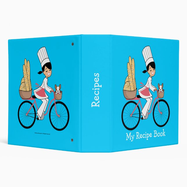 Classeur personnalisé mignon de recette avec (Arrière-plan)