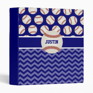 Classeur personnalisé par bleu de base-ball
