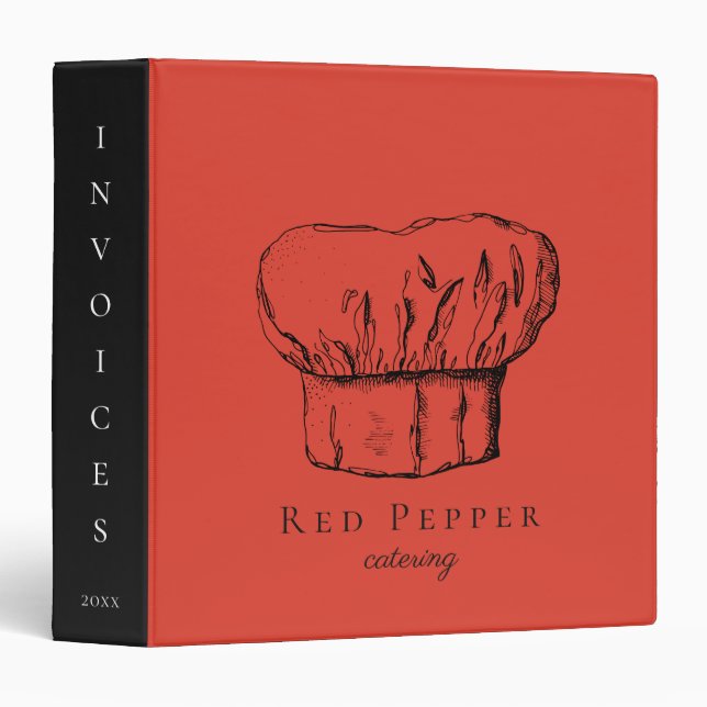 Classeur personnalisé par casquette de chef (Devant/Côté)