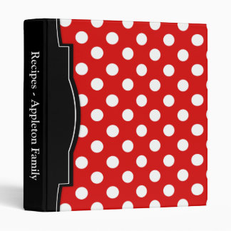 Classeur personnalisé rouge de recette de point de