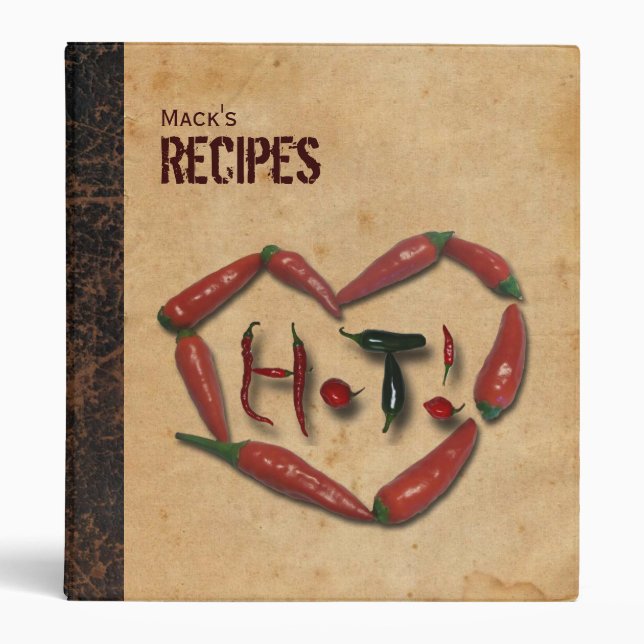Classeur personnalisé simili cuir de recette de (Devant)