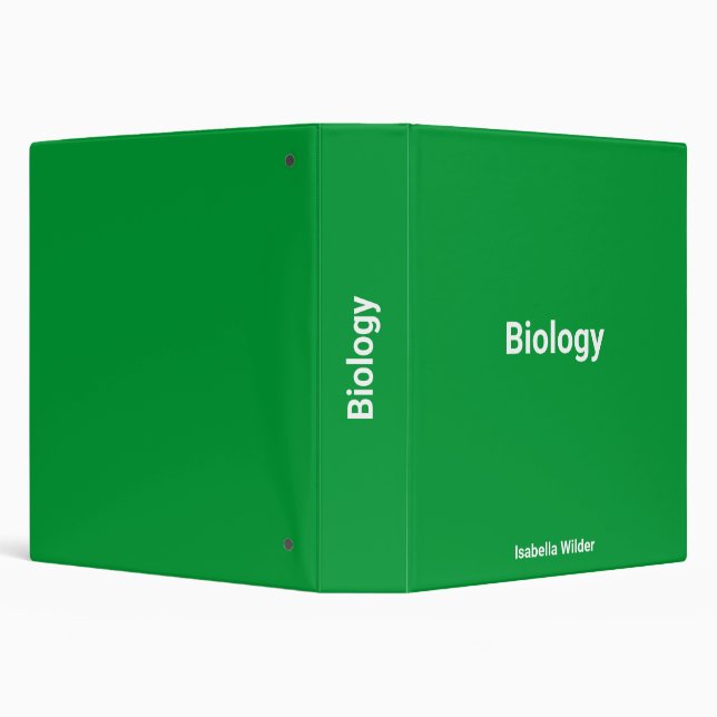 Classeur Personnalisé Simple biologie/Science Vert (Arrière-plan)