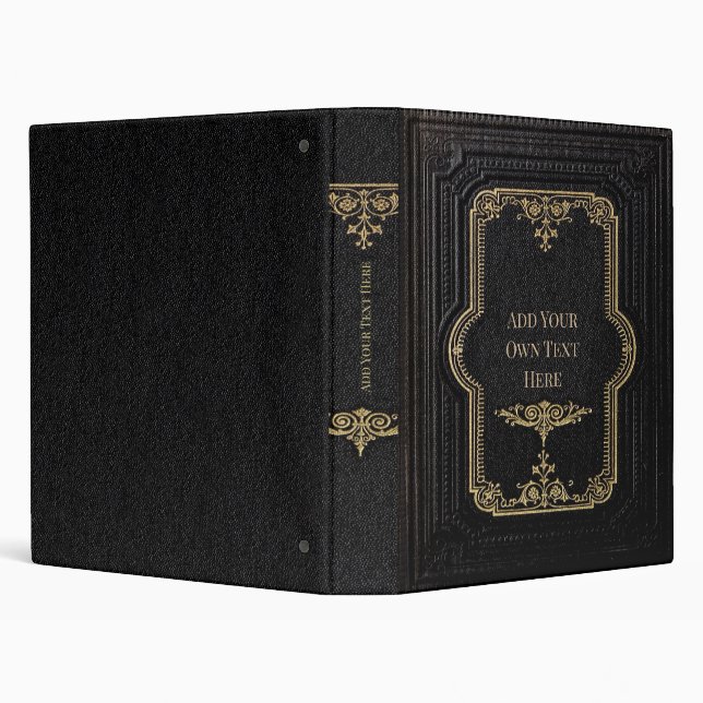 Classeur personnalisé vintage à 3 anneaux (Arrière-plan)