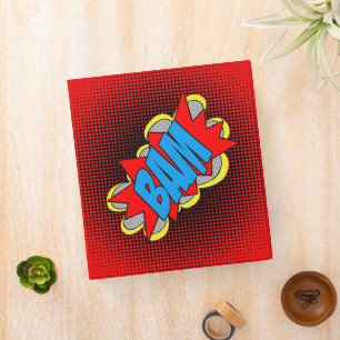 Classeur Personnalisé Vintage Comic Book Pop Art Style BAM!
