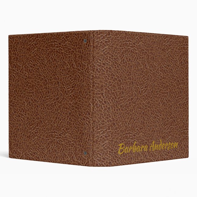 Classeur Personnaliser Brown Texture en cuir (Arrière-plan)