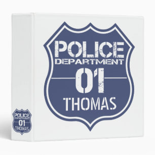 Classeur Personnaliser Police Department Shield 01 - N'impo