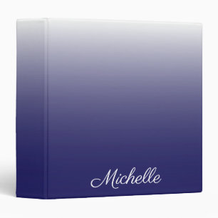 Classeur Personnalized gradient ombre navy blue