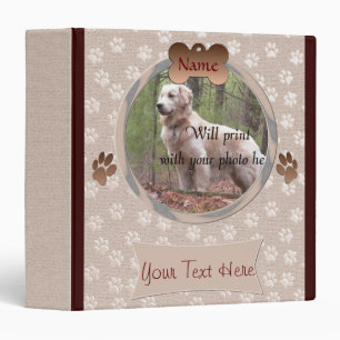 Classeur Perte de chien - Empreintes de pattes commémoratif