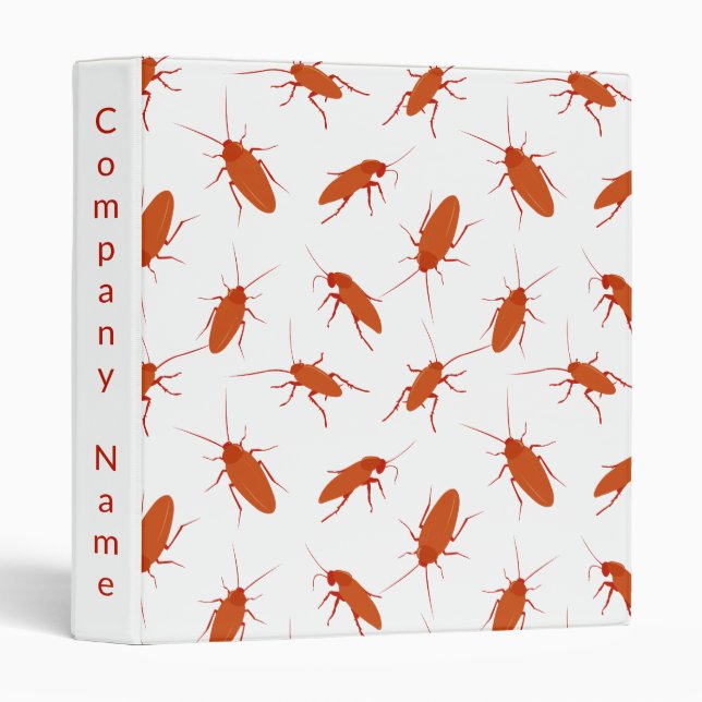 Classeur Pest Control Company Cockroach modèle (Devant/Côté)