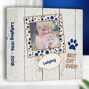 Classeur Pet Cat Photo Scrapbook Album Bleu foncé