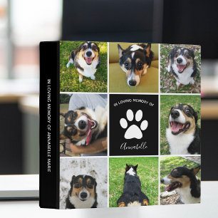 Classeur Pet Memorial Custom Chien Photo Collage Album