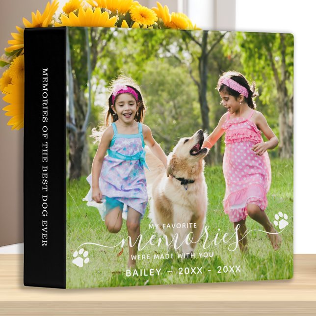 Classeur Pet Memorial Memory Book Chien Photo Album (Créateur téléchargé)