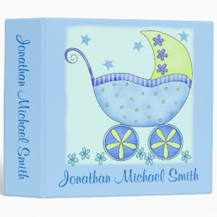 Classeur Petit Bébé Bleu Buggy Photo Custom Baby Book Album