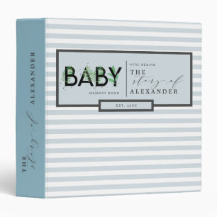 Classeur Petit Bébé Tropical Greenery Mémoire Livre Photo A