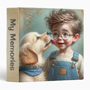 Classeur Petit Garçon Avec Chien Pour Animaux