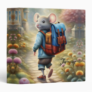 Classeur Petit souris sur le chemin de l'école, personnalis