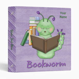 Classeur Petit ver de livre vert