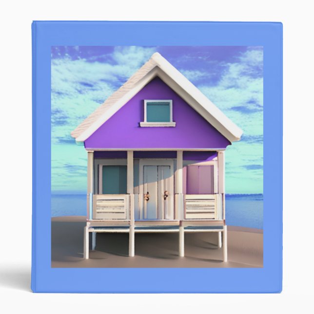 Classeur Petite cabane de plage sur le sable (Devant)