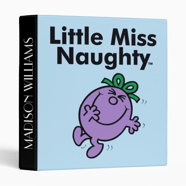 Classeur Petite Miss | Little Miss Naughty is So Naughty (Devant/Côté)