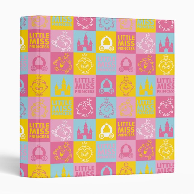 Classeur Petite Mlle Princesse | Pretty Pastel Motif (Devant/Côté)