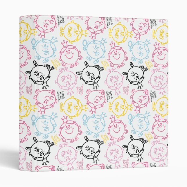 Classeur Petite Mlle Princesse | Pretty Pastels Motif (Devant/Côté)