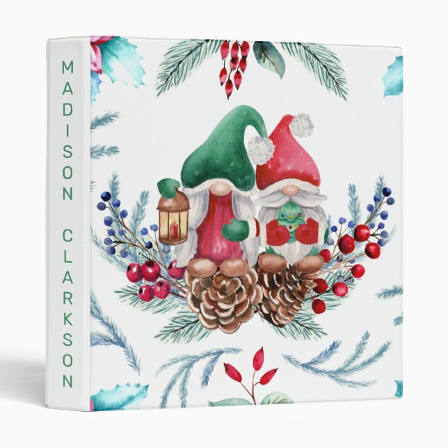 Classeur Petites Gnomes mignons (Devant/Côté)