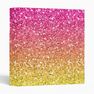 Classeur Peu scintillant de rose et de jaune
