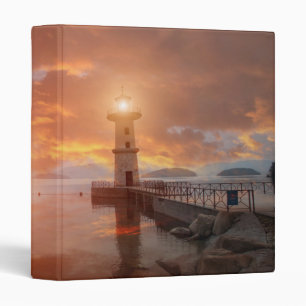 Classeur Phare dans le coucher du soleil