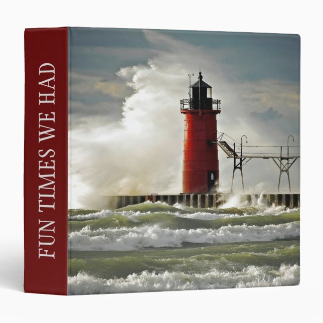 Classeur Phare du Michigan dans la tempête (Devant/Côté)