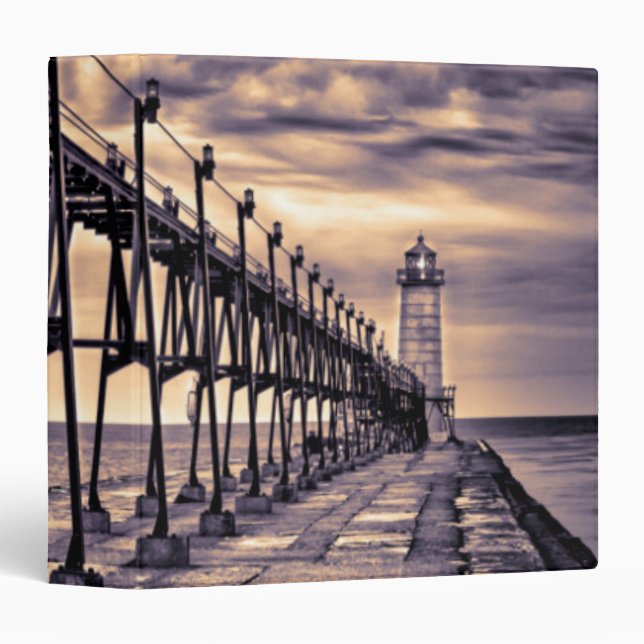 Classeur Phare et jetée de Grand Haven, Grand Haven (Devant/Côté)