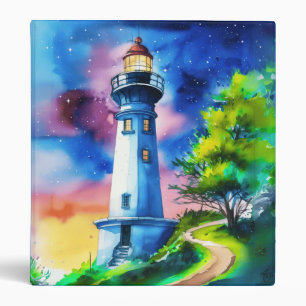 Classeur Phare sous un ciel étoilé