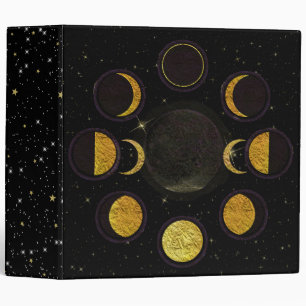 Classeur Phases magiques Lune Noire & Or