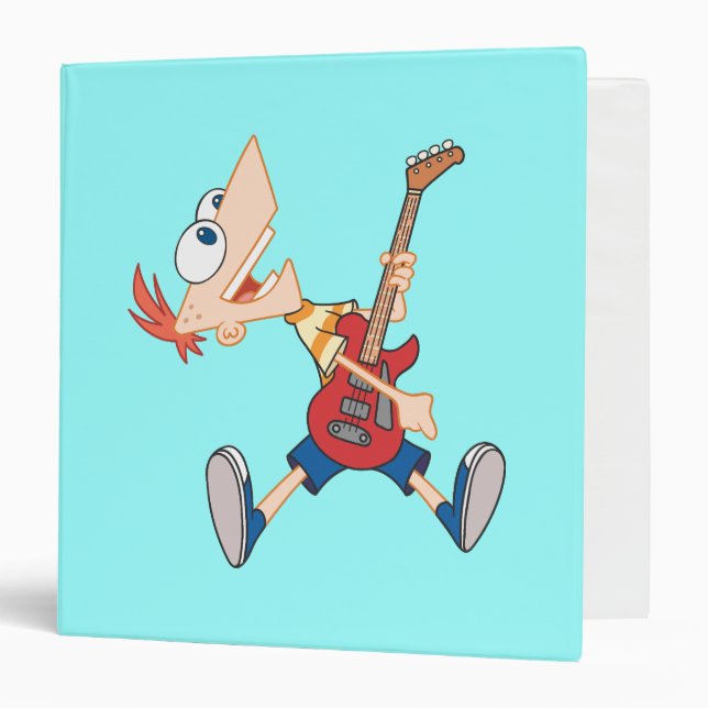Classeur Phineas s'arrachent avec la guitare (Devant/Intérieur)