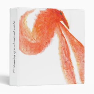 Classeur Phoenix peint en rouge